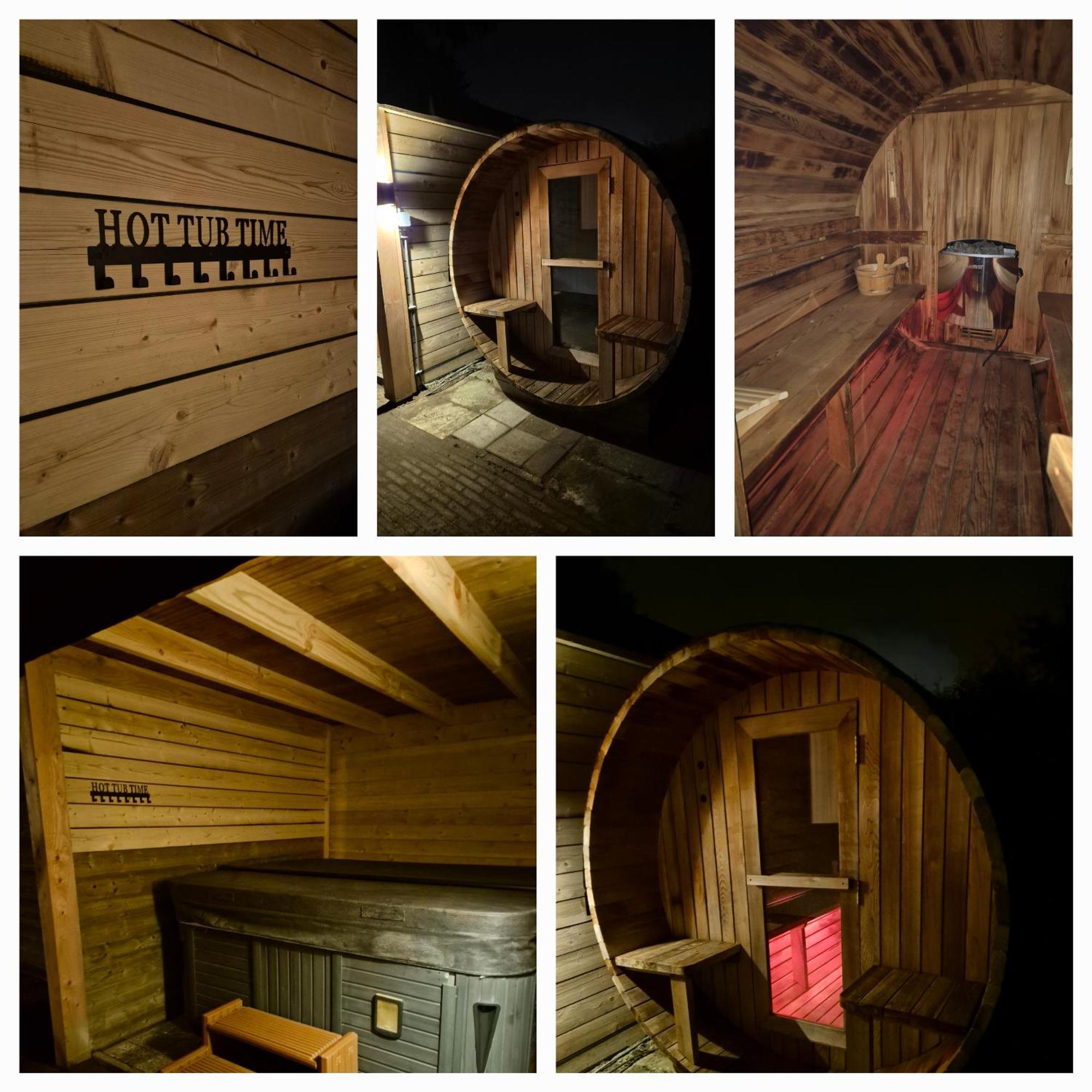 Luxe Boshuisje Met Prive Wellness & Jacuzzi Op De Veluwe เออร์เมโล ภายนอก รูปภาพ